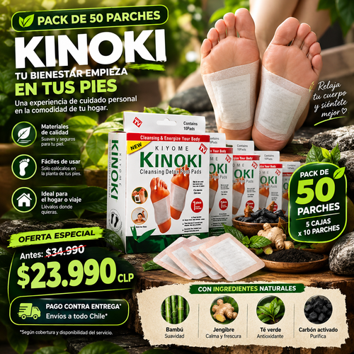 Kinoki Care™ — Parches Nocturnos para Deshinchar Pies y Eliminar la Pesadez de las Piernas