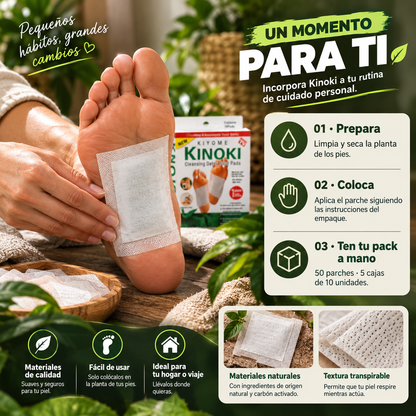 Kinoki Care™ — Parches Nocturnos para Deshinchar Pies y Eliminar la Pesadez de las Piernas